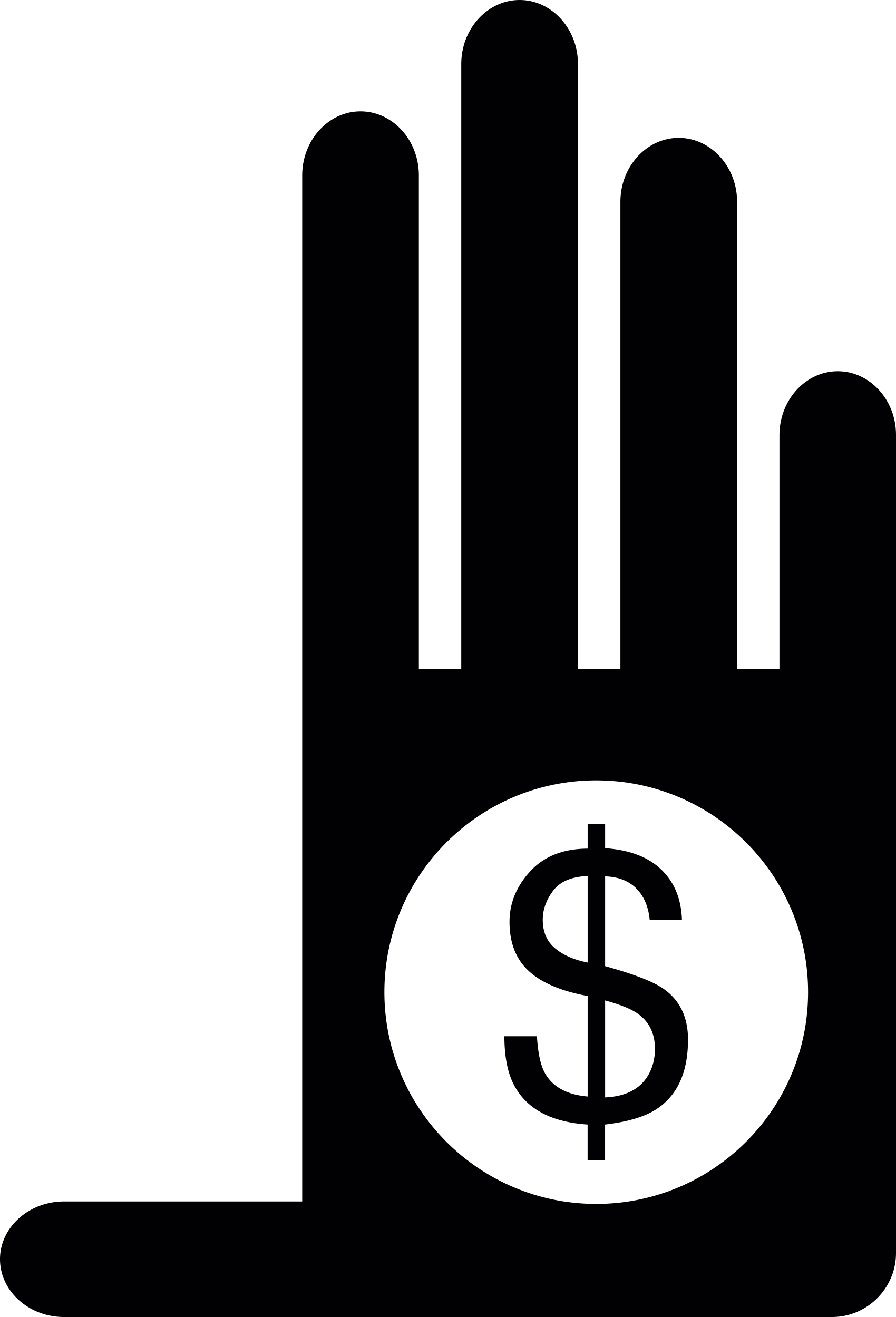 Dollar Coin On Hand Palm Outline Svg File Free Vectors
